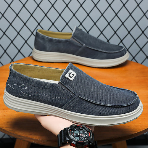 Herrer Komfortable Slip-On Sneakers med fleksibel Gummibund Stilla