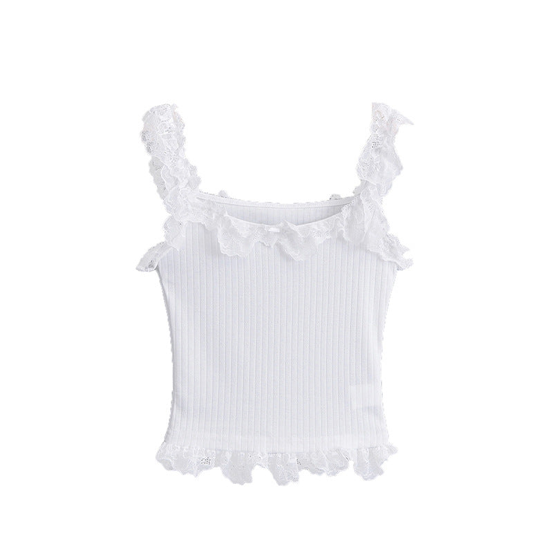 Dame ruffled skjorte med feminin struktur og elastisk bomuldsblanding Stilla