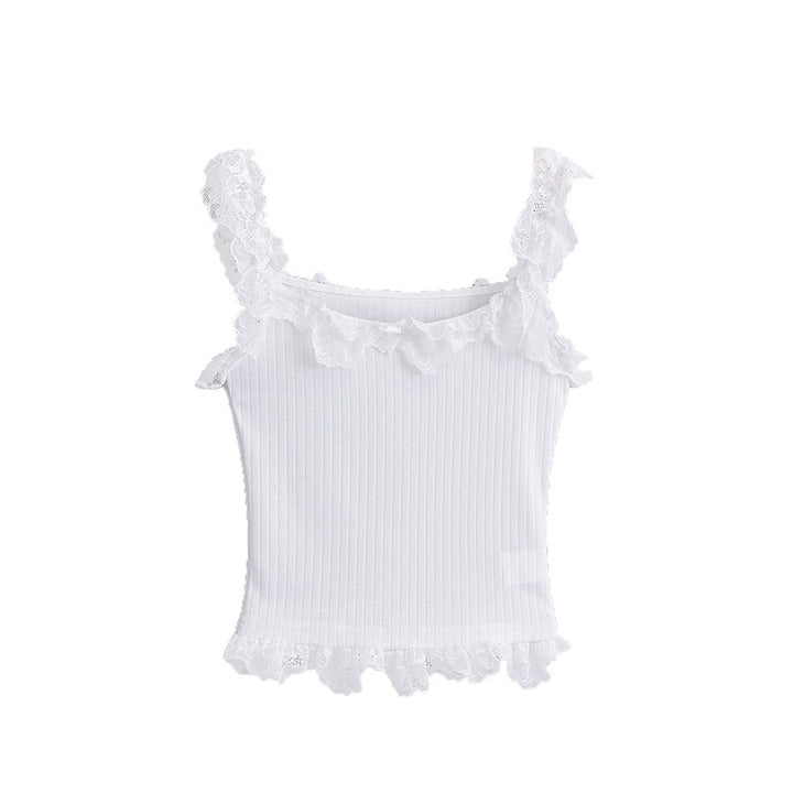 Dame ruffled skjorte med feminin struktur og elastisk bomuldsblanding Stilla