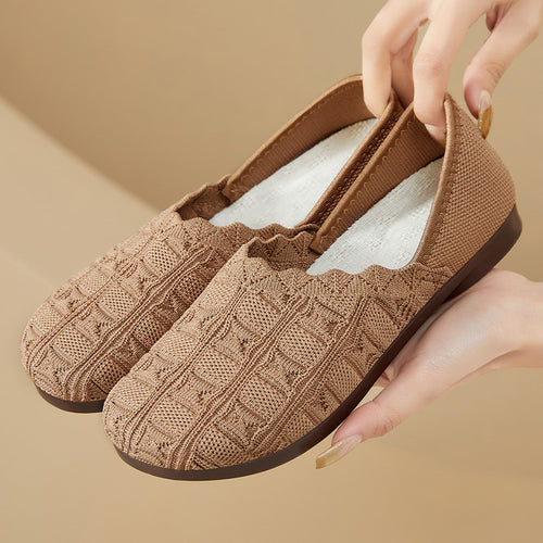 Femme Slip-On Komfort Vandresko med fleksibelt strik-overmateriale Stilla