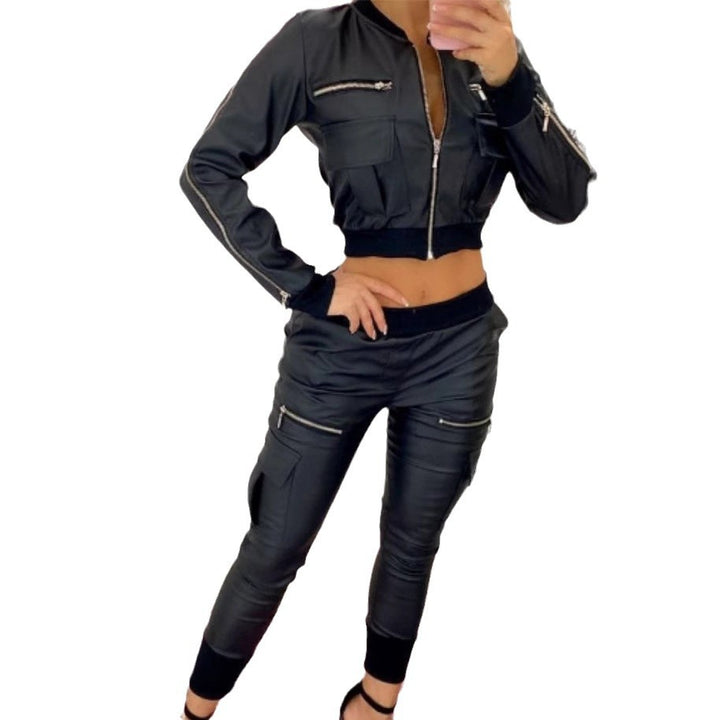 Dame moderner Cropped-Bomberjakke med praktiske lommer Stilla