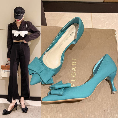 Dame Elegante Pumps med dekorative sløjfer og glamorøs accent Stilla