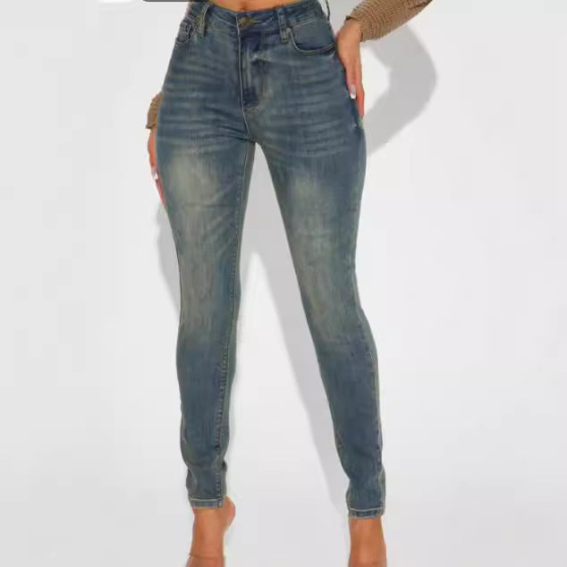 Dame High-Rise Skinny Jeans Stilla