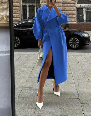 Kvinders elegante trenchcoat med skræddersyet pasform og sideslids Stilla