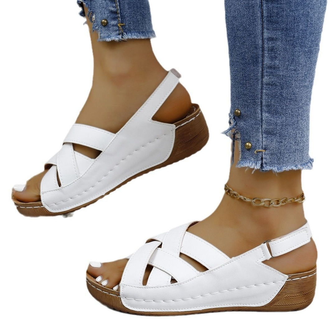 Dame Komfortable Cross-sandaler med skridsikker sål og ergonomisk fodseng Stilla
