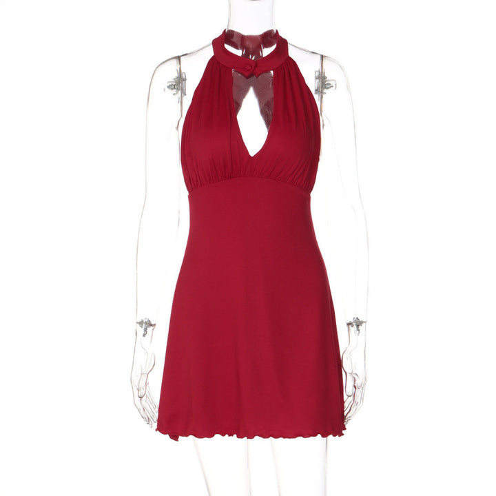 Damen Neckholder Sommerkleid Skovae