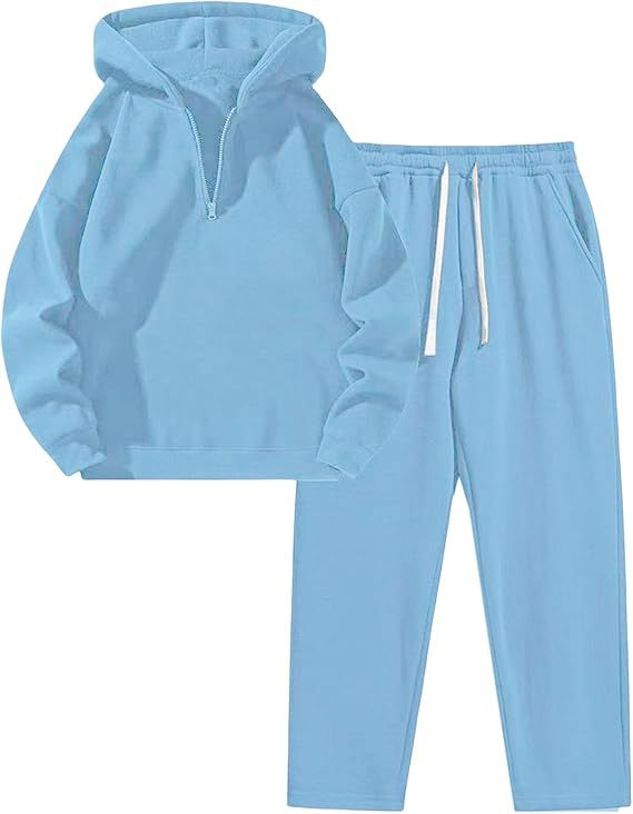 Kvinders sporty hoodie sæt med praktisk zipjakke og komfortable joggingbukser Skovae