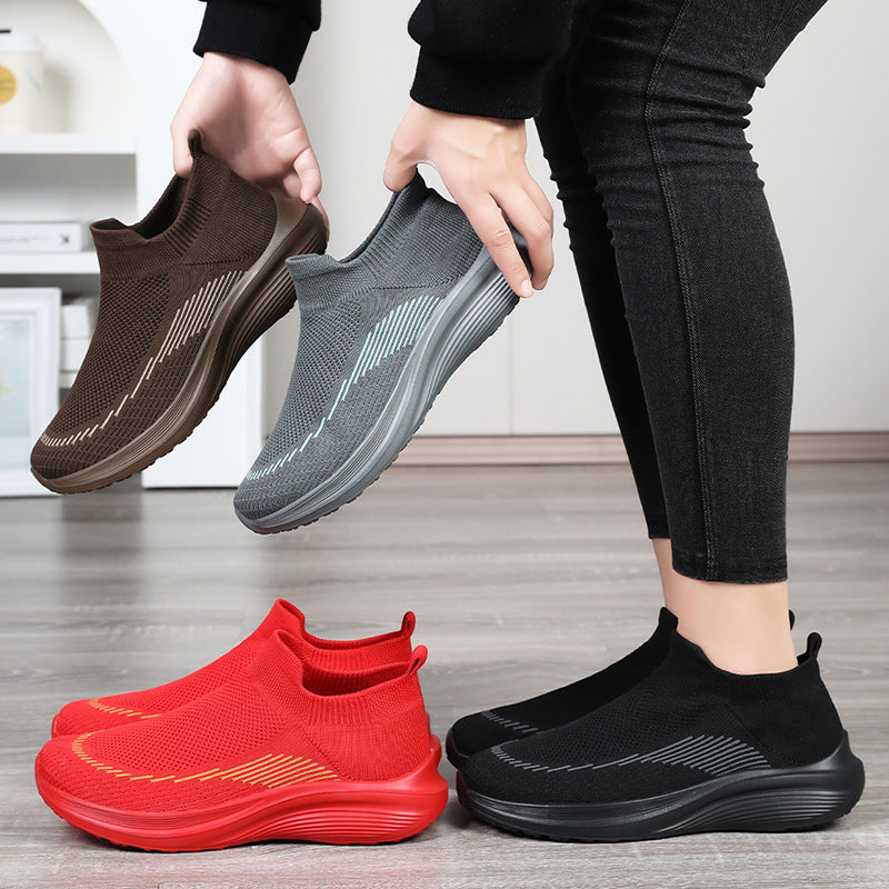 Dame Åndbare Strik-Sneakers med elastisk Påklædningshjælp Stilla