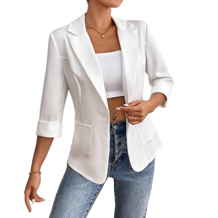 Dame Elegant Blazer med 3/4-ærmer og smal pasform Stilla