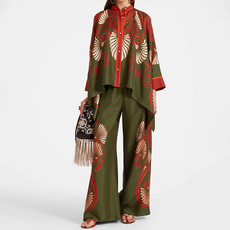 Kvindernes blomster-kaftan top med knapdetalje Stilla