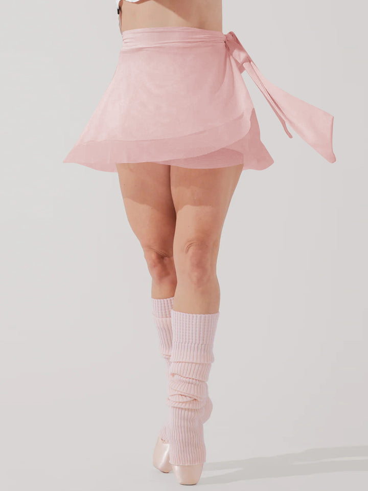Damevinkle nederdel i let chiffon med satinlignende finish Stilla