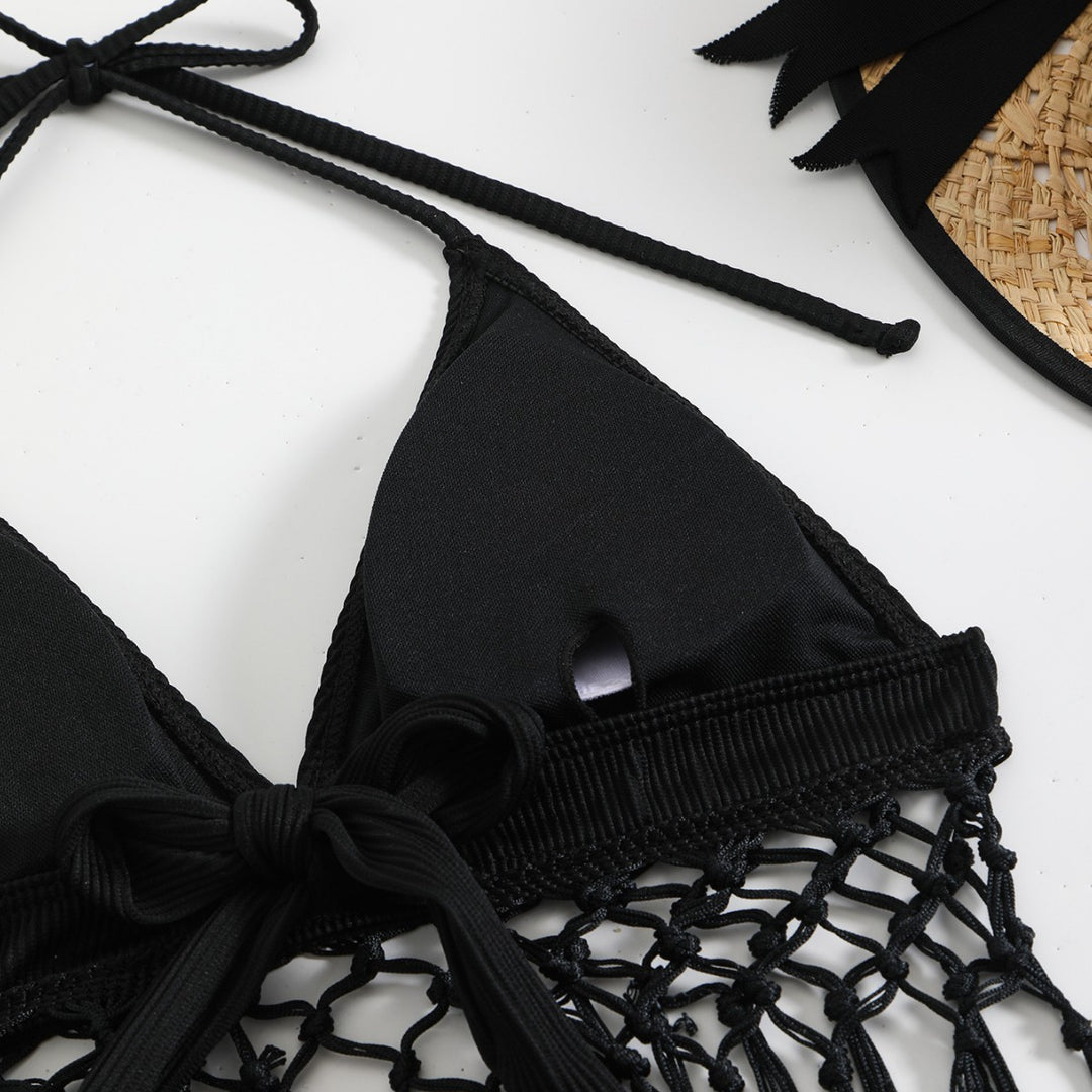 Dame fritids sommer bikini med moderne frynser Skovae