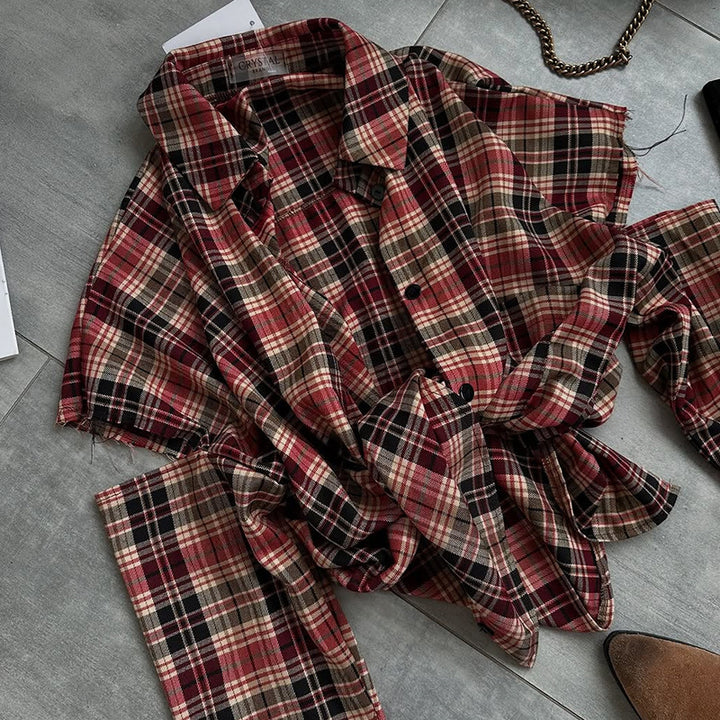 Dame Kædet Overshirt med unikke Cut-Out-ærmer Stilla