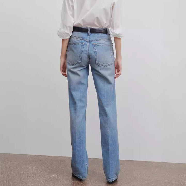Damer højtaljede, brede jeans Stilla