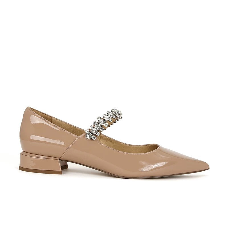 Dame elegante spænde pumps med funklen sten detaljer Stilla