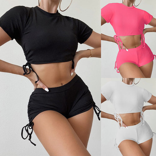 Dame Crop-top og Shorts Sæt Skovae