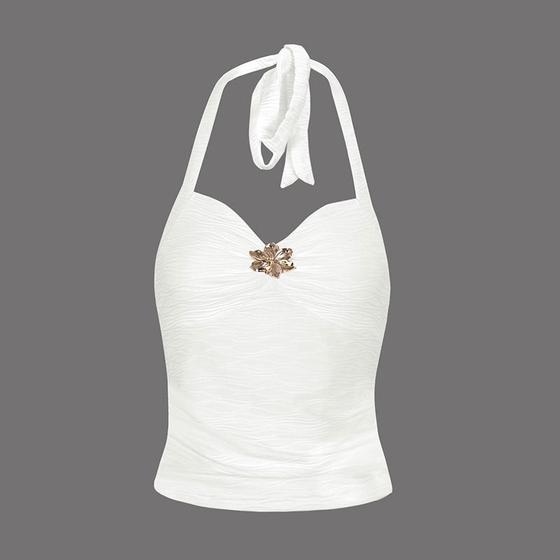 Dame Elegant top med blomsterdesign Skovae