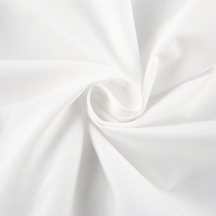 Dame cropped bluse med voluminøse ærmer og moderne krave Stilla