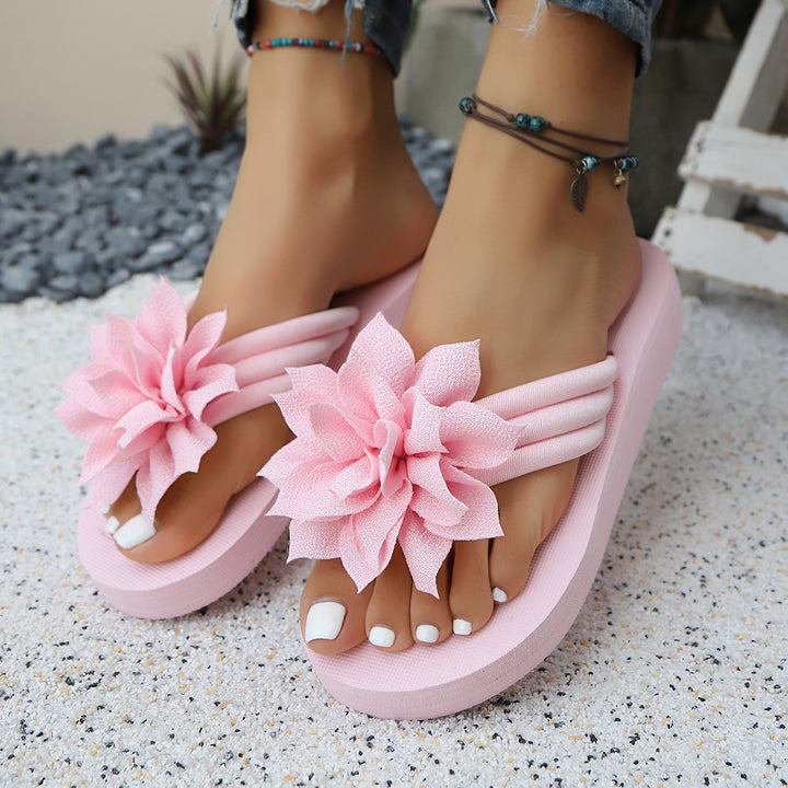 Dame Elegant Tåsplit Sandaler med blomstret design Stilla