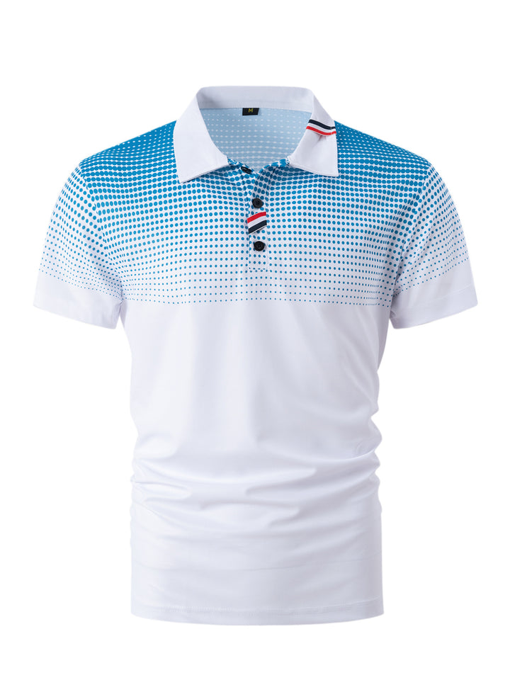 Herrer polo skjorte med moderne grafikdesign og åndbart materiale Stilla