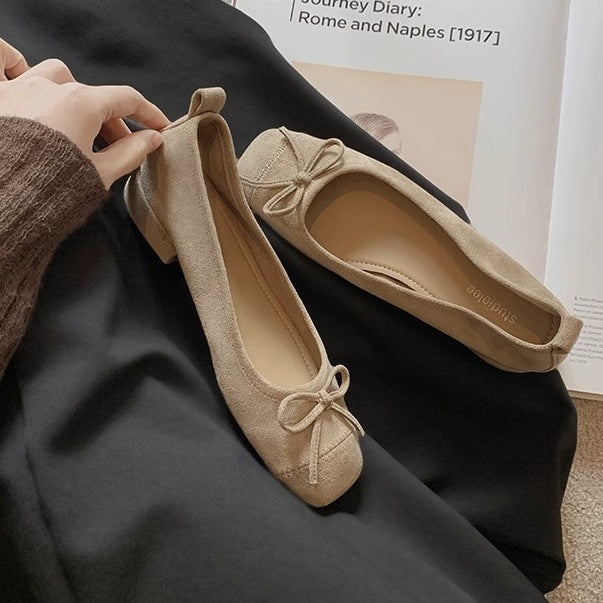 Femme Bue Detalje Slip-On Ballet Flats Stilla