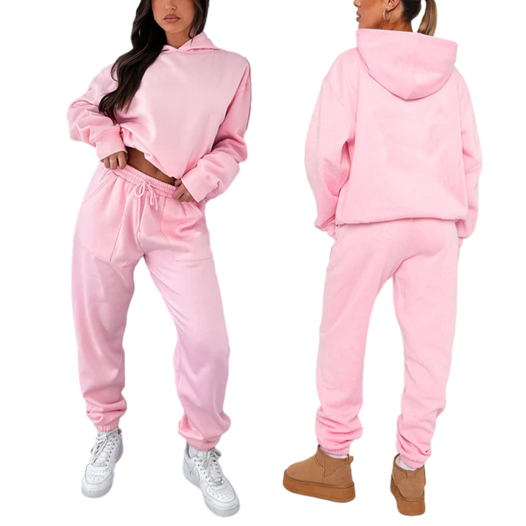 Dame afslappet hoodie- og joggingdragt sæt Stilla