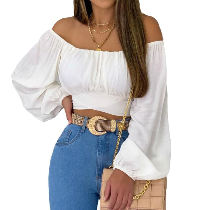 Damer Off-Shoulder Bluse med voluminøse ærmer Stilla