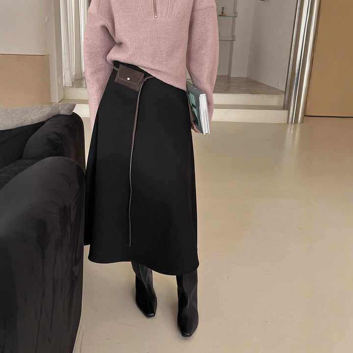 Dame Midi-nederdel med elegant snit og kvalitetsmateriale Stilla