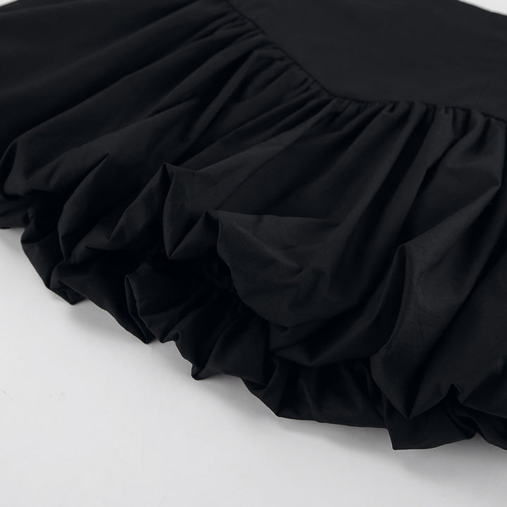 Dame Voluminøs Mini Nederdel med elastisk Talje og stilfuld Ruffle Design Stilla