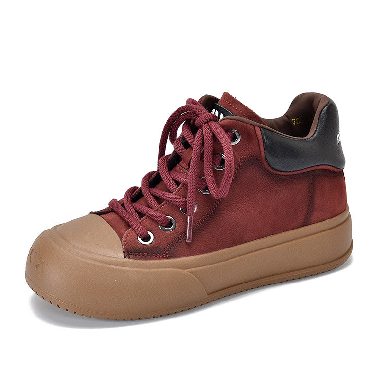 Dame High-Top Sneakers med robust ruskind og skridsikker Gummisål Stilla