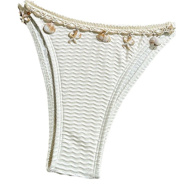 Dame triangel-bikini med dekorative musling-detaljer Skovae