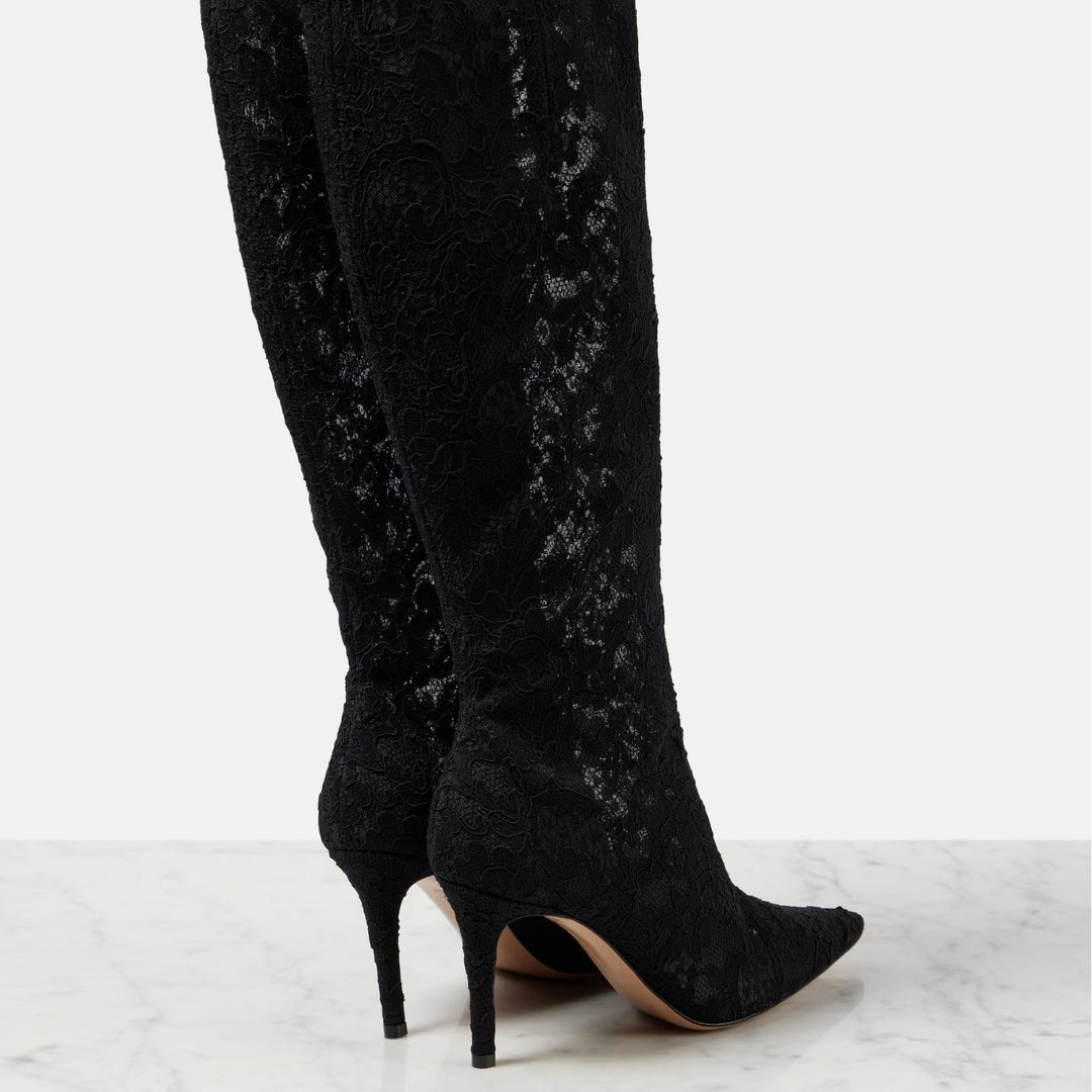 Femme Spidsesoverdragelse Stiletto Støvler Stilla