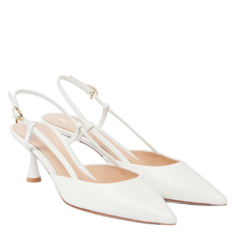 Femme Spids-Tå Slingback Hæle med elegant Rem-Design Stilla