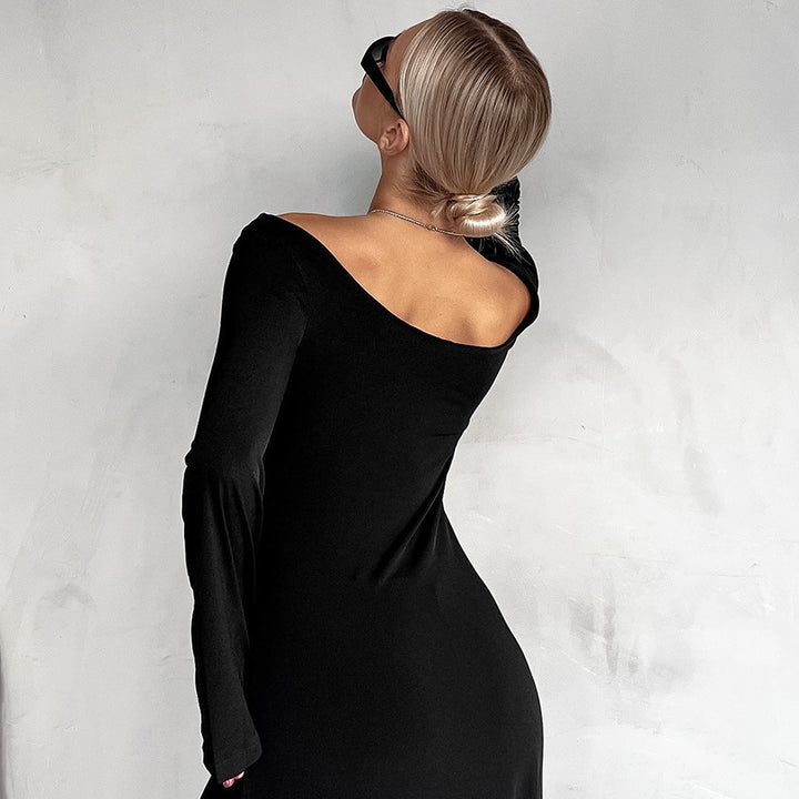 Damer Maxikjole med off shoulders og elegante klokkeærmer Stilla