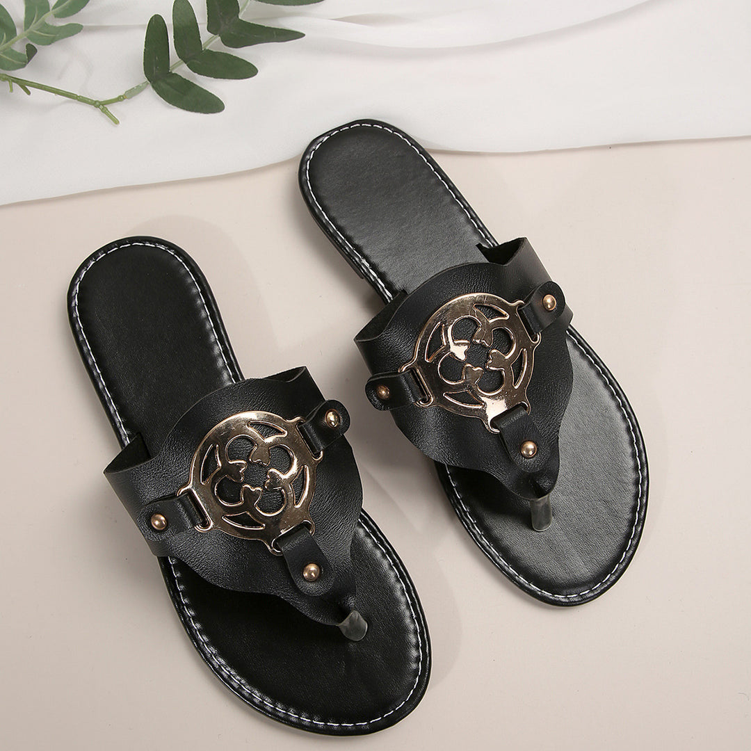 Dame elegante tåsandaler med pyntet fodseng Stilla