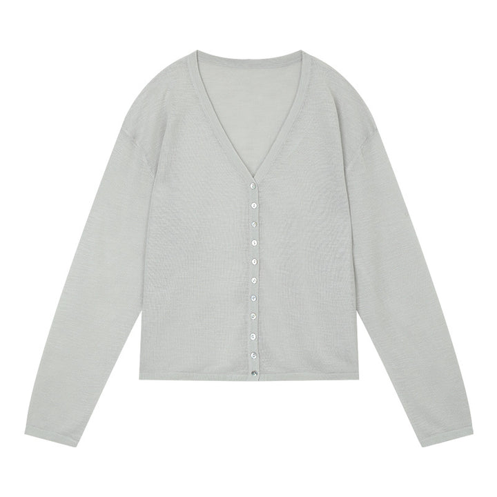 Dame afslappet cardigan med V-hals Stilla