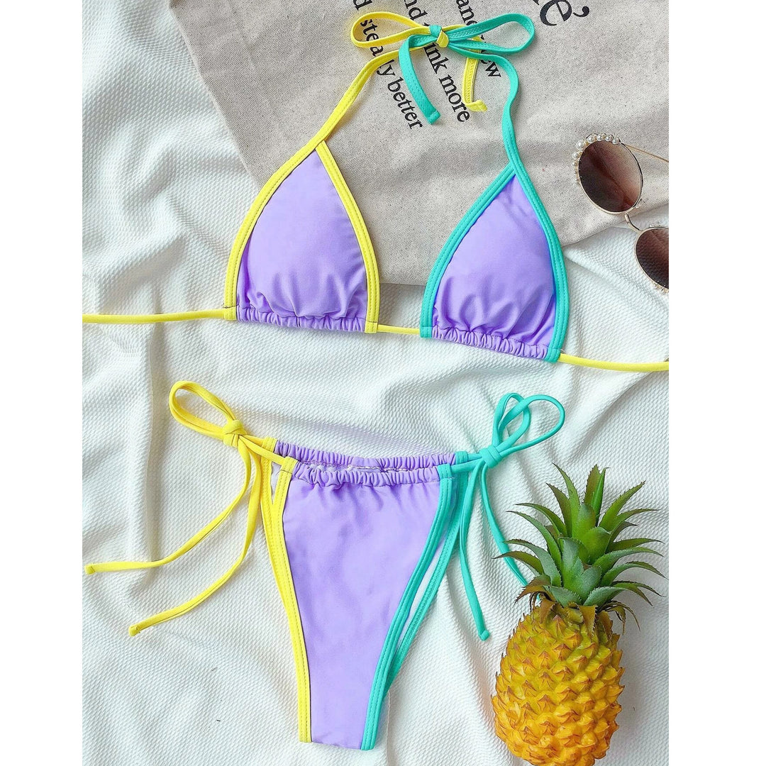 Dame Vendbart Triangel-Bikini-Sæt Stilla 1750839715