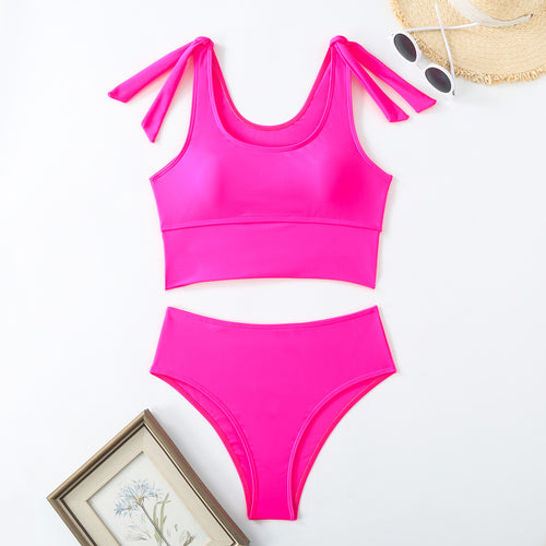 Dame Sporty Crop Top Bikini Sæt Stilla