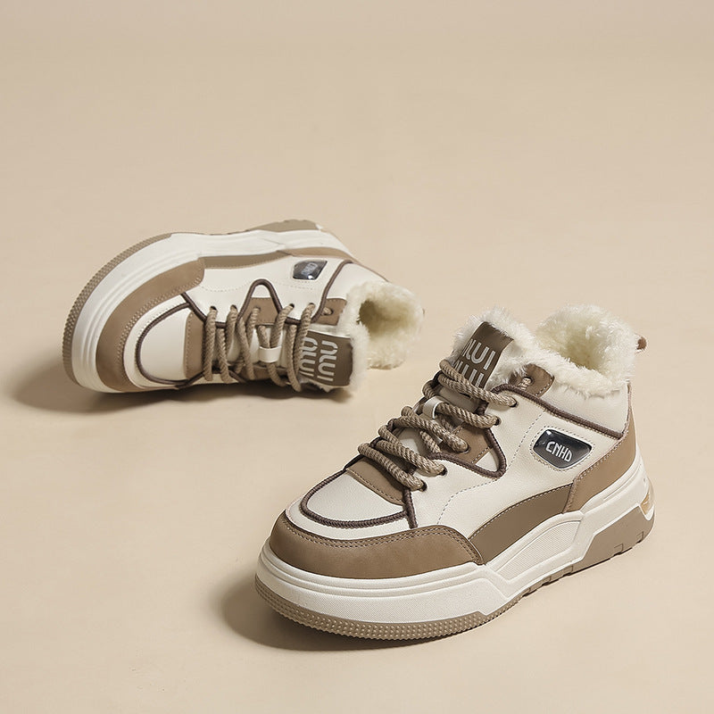 Dame High-Top Sneakers med varmt for og skridsikker sål Stilla