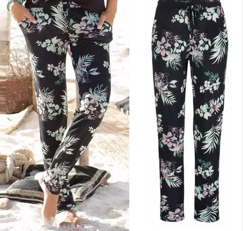Dame blomsterprint smart loungebuks Stilla