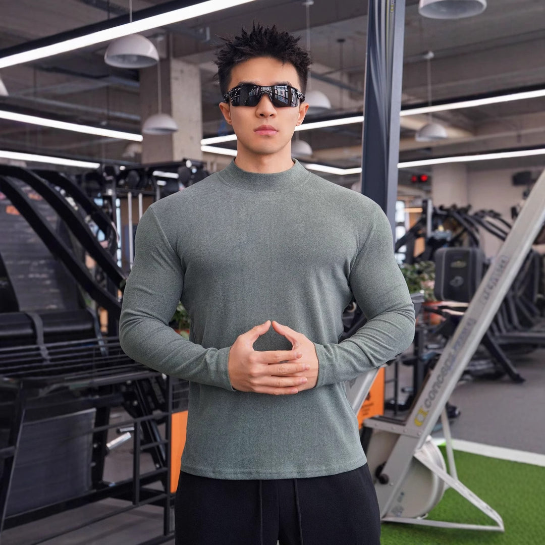 Herre Fitness Langærmet shirt med moderne snit og åndbar teknologi Stilla