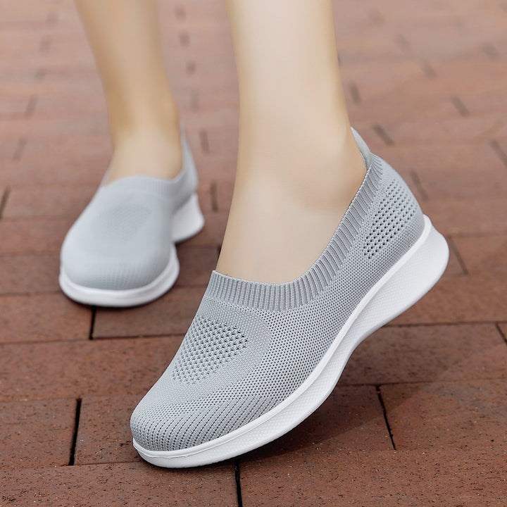 Damer nan nahtløs Slip-On komfortsko med elastisk mesh-overdel og fjederlet EVA-sål Skovae