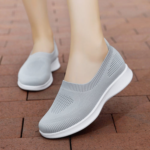 Damer nan nahtløs Slip-On komfortsko med elastisk mesh-overdel og fjederlet EVA-sål Skovae