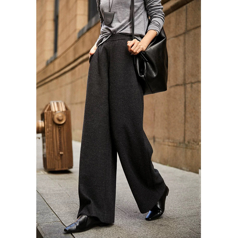 Dame elegant Culotte-bukser med vidt skåret ben og høj talje Stilla
