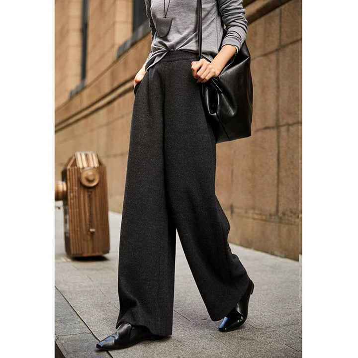 Dame elegant Culotte-bukser med vidt skåret ben og høj talje Stilla