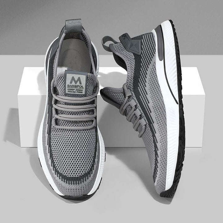 Herrer Åndbare Løbesneakers med let støddæmpningsteknologi og fleksibelt overmateriale Stilla
