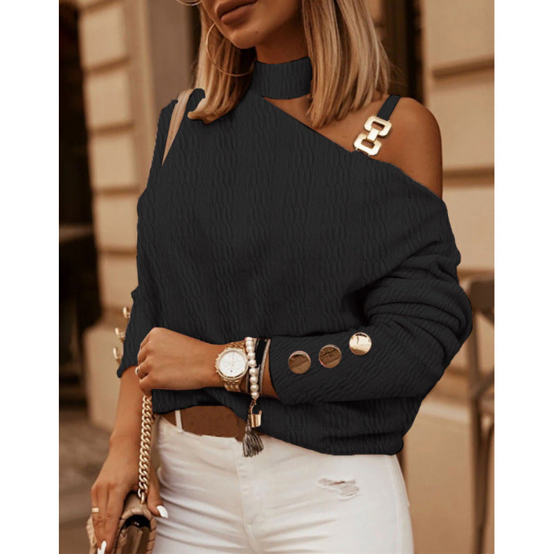 Femme Stilfuld Cut-Out Pullover Stilla
