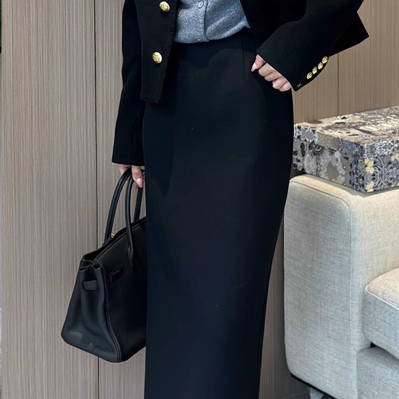 Kvinders elegante blazer sæt med grafisk nederdel Stilla