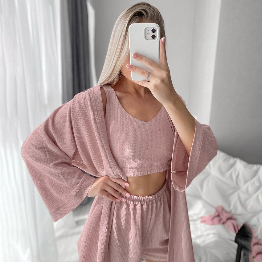 Dame Relaxed Loungewear Sæt med kort top og shorts Stilla