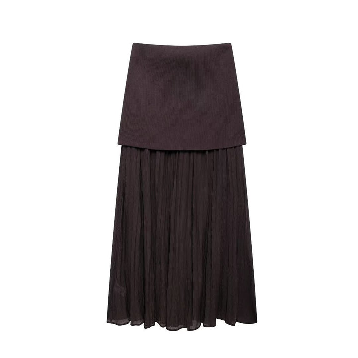 Femme Lagdelt Foldsmaxikilt Stilla